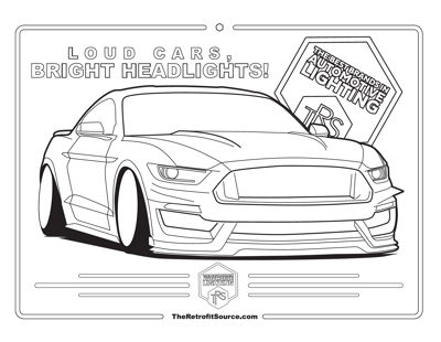 Ford Mustang Car Coloring Picture
