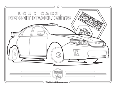 Subaru WRX Car Coloring Picture