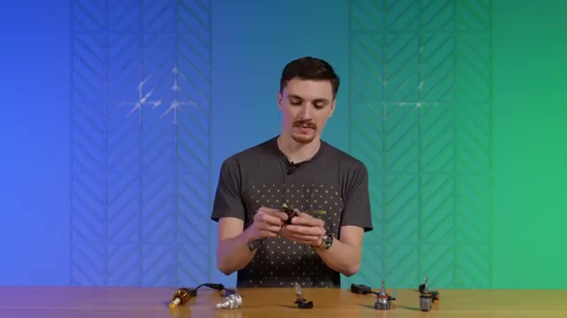 TRS presenter examining LED bulb designs and multi-sided configurations