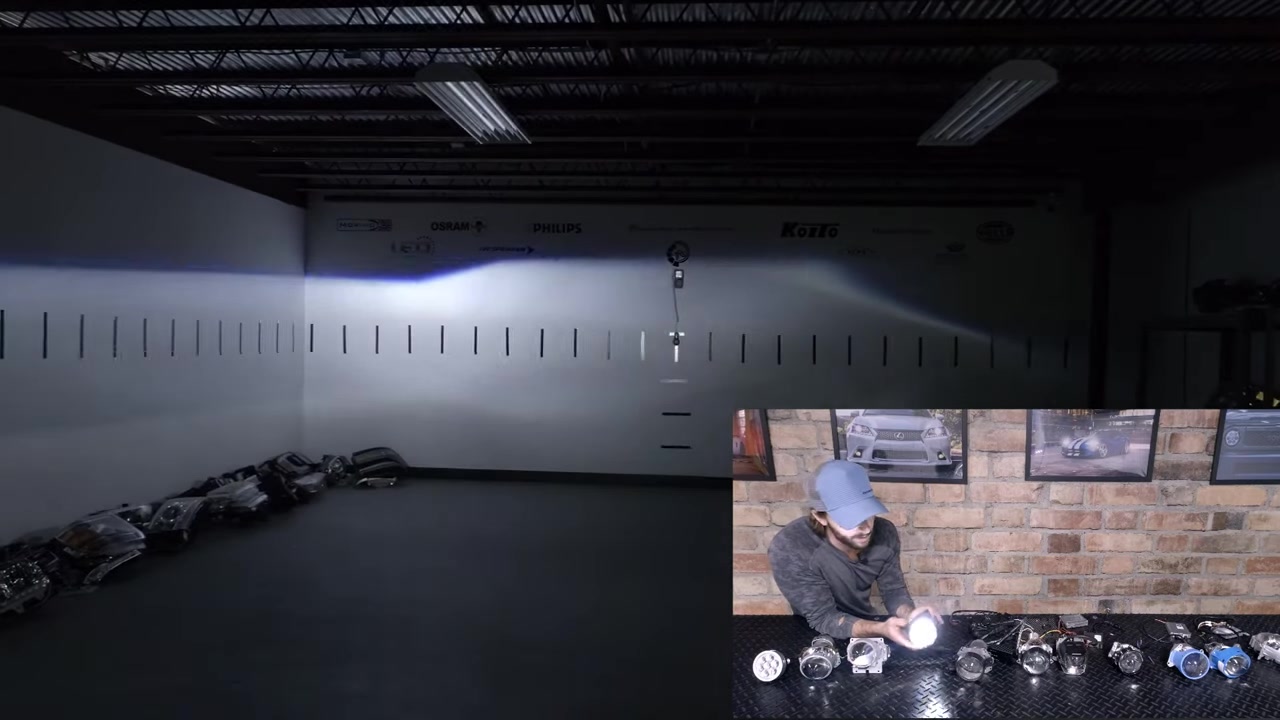 Osram LEDriving bi-LED projector beam pattern comparison