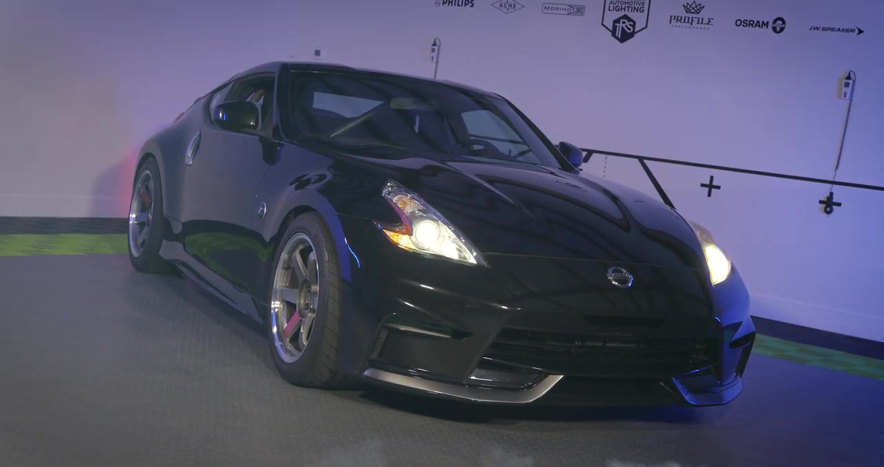 Nissan 370Z headlight lens replacement and halo install at TRS